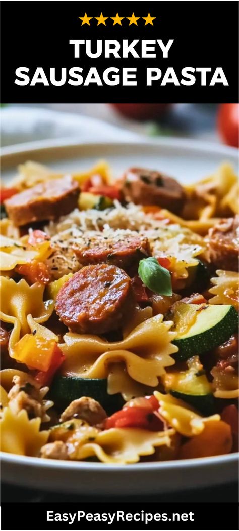 Craving a tasty yet wholesome meal? This Easy Italian Pasta Primavera with Turkey Sausage is perfect for you! Packed with colorful veggies, savory sausage, and delicious pasta, this dish is a great way to enjoy a quick dinner without sacrificing flavor. Ask any foodie, and they'll tell you that making this scrumptious Pasta Primavera is easy and hassle-free! Cooking this recipe is not just simple, it’s a celebration of fresh ingredients that everyone will love. Ideal for busy weeknights, this pasta dish could become your new go-to in the kitchen. Italian Sausage Link Recipes, Sausage Pepper Pasta, Turkey Sausage Pasta, Pasta With Italian Sausage, Easy Italian Pasta, Easy Sausage Recipes, Quick Turkey, Pasta Primavera Recipe, Colorful Veggies