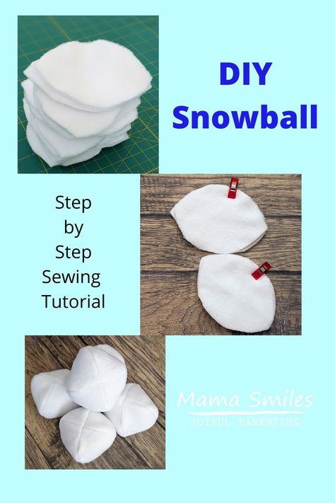 These DIY fleece snowballs make for fun indoor snowball fights. Post includes a free snowball sewing pattern and step by step tutorial. #tosew #sewingtutorial #sewingpattern #mamasmiles #handmadetoys How To Make Snowballs, Diy Indoor Snowballs, Diy Snowballs How To Make, Diy Snowballs, Snowballs Diy, Fake Snowballs, Indoor Snowballs, Fleece Crafts, Snowman Party