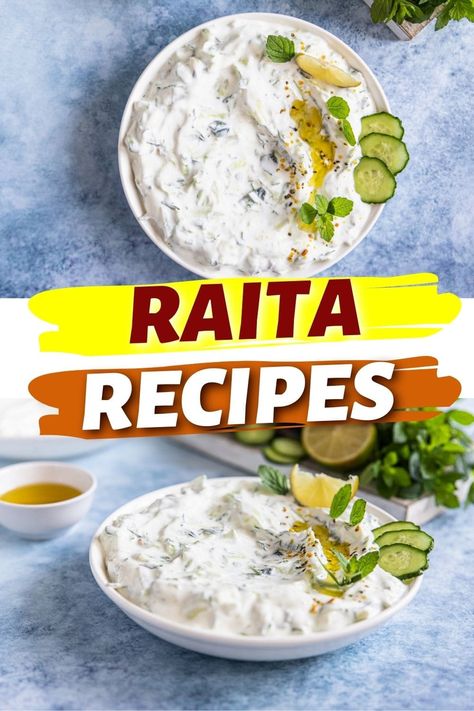 Cooling, delicious, and oh-so-creamy, no Indian feast is complete without these sensational raita recipes. No matter the flavor, they're full of goodness. Raita Recipe Indian, Indian Feast, Raita Recipe, Tamarind Chutney, Raw Garlic, Summer Side Dishes, Raw Vegetables, Healthy Side Dishes, Sliced Almonds