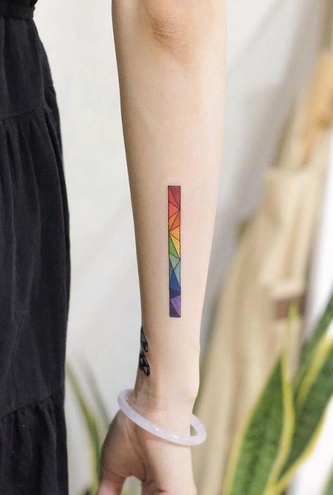 40+ Alluring Watercolor Tattoos To Turn Your Body Into A Work of Art - 320 Watercolour Tattoo Men, Rainbow Tattoo, Gay Tattoo, Tatuagem Masculina Pequena, Pride Tattoo, Rainbow Tattoos, Watercolor Tattoos, Line Art Tattoos, Feather Tattoos