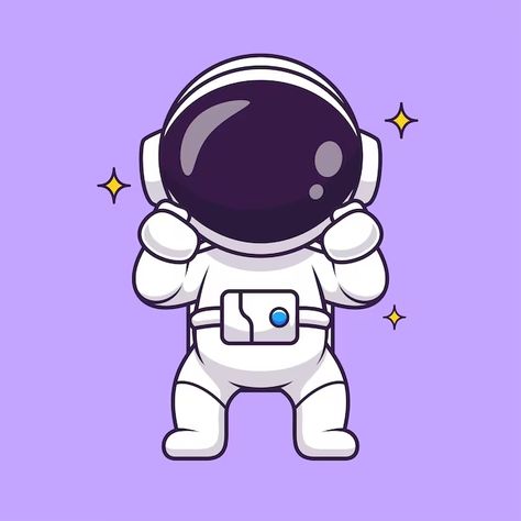 Illustration Science, Cute Astronaut, Vector Icons Illustration, Technology Icon, Science Technology, Icon Illustration, Cartoon Styles, Science And Technology, Premium Vector