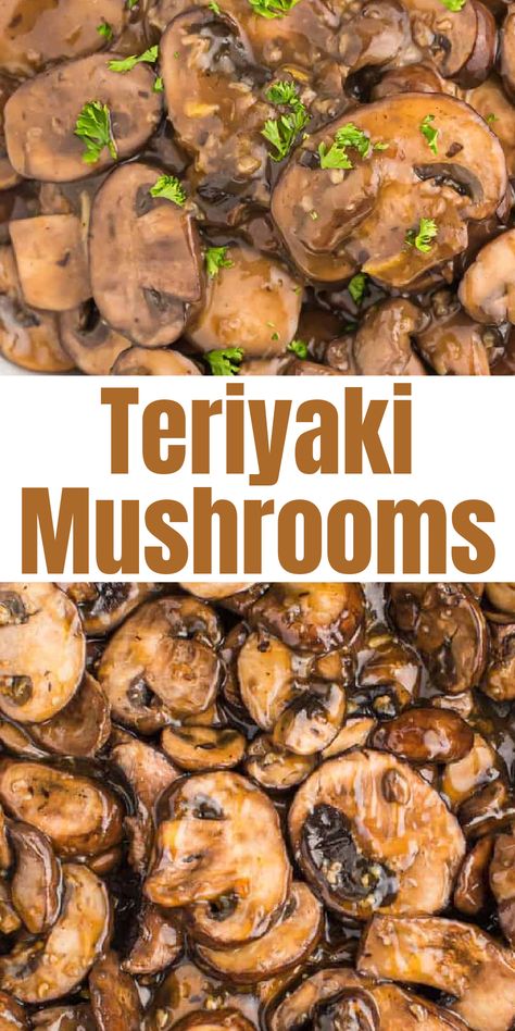 Healthy Mushroom Dinner, Vegan Mushroom Side Dishes, Chinese Mushroom Recipes, Teriyaki Mushrooms Recipes, Teriyaki Mushrooms Sauteed, Chinese Buffet Mushrooms, Portabella Mushroom Stir Fry Recipes, Stir Fry Mushroom Recipes, Hibachi Mushrooms