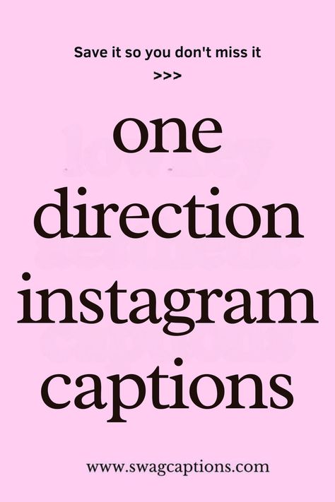 Looking for the perfect "One Direction Instagram captions"? Whether you're a true Directioner or just love their iconic lyrics, this collection has all the best captions inspired by your favorite 1D songs. From fun lyrics to heartfelt quotes, these captions are perfect for any post. Show off your fandom and add a touch of One Direction magic to your Instagram! Perfect One Direction, Song Lyrics Quotes For Instagram, Fun Lyrics, Instagram Caption Lyrics, Caption For Boys, 1d Quotes, Best Captions, Caption Lyrics, 1d Songs