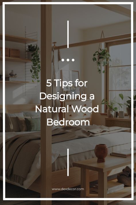 Tips for designing a bedroom with natural wood elements and cozy decor. Birch Bedroom Furniture, Light Wood Bedroom Ideas, Mixing Wood Tones Bedroom, White And Natural Wood Bedroom, Pine Bedroom Ideas, Natural Wood Bedroom Ideas, Natural Wood Headboard, Oak Bedroom Ideas, Natural Wood Bedroom