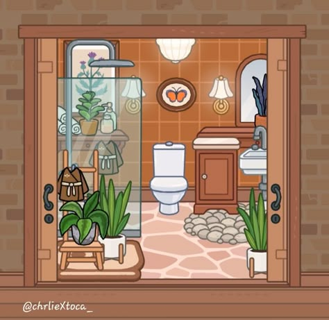 Toca Boca Bathroom Ideas Small House, Living Room Ideas Mansion, Cottage Core Toca Boca, Small Cottagecore Bathroom, Toca Boca Cottage Core House Ideas, Toca World Bathroom Idea, Cottagecore Toca Boca House, Toca Boca Small Bathroom Ideas, Toca Boca Cottage House