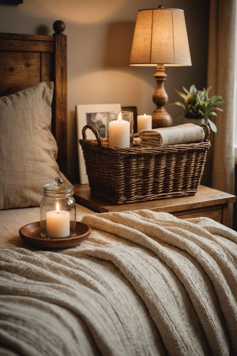 20 Rustic Bedroom Inspirations For Cozy Living – ToolzView Rustic Farm Bedroom, Rustic Country Bedroom Decor, Rustic Cozy Bedroom, Country Guest Bedroom, Bedroom Ideas For Couples Rustic, Rustic Bedroom Inspiration, Bedroom Inspiration Cozy, Warm Bedroom, Fall Bedroom