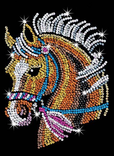 Beaded Horses, Imvu Clothes, Sequin Art, Sequin Crafts, Art Perle, Art Origami, Horse Crafts, Blue Horse, Rhinestone Art