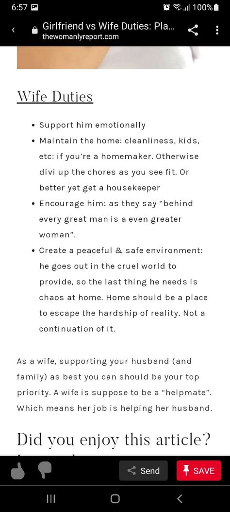 Future Husband Standards, New Wife Tips, Husband Duties To His Wife, How To Be Wife Material, Girlfriend Duties Vs Wife Duties, Girlfriend Vs Wife Duties, Wife Material Qualities, How To Be The Perfect Wife, How To Be A Wife