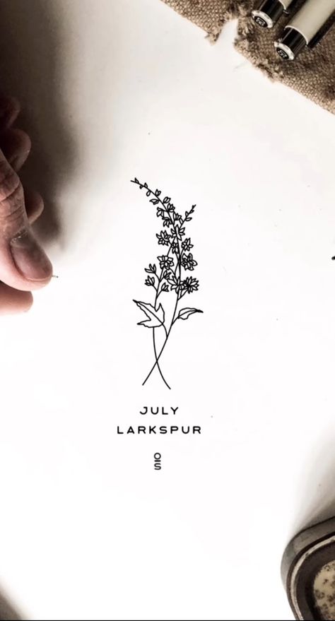 July Tattoos, July Tattoo Ideas, July Flower Tattoo, July Tattoo, Spinal Tattoo, July Birth Flower, Childrens Poems, Born In July, July Born