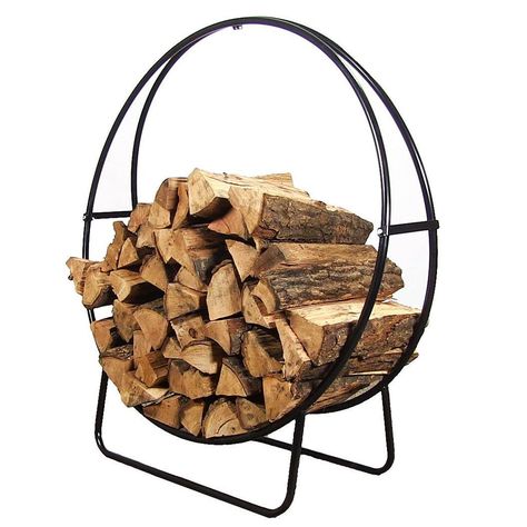 25 Products Under $50 to Transform Your Living Room Into a Cozy Retreat Steel Crafts, Fireplace Storage, Log Stores, Wood Stack, Firewood Racks, Wood Storage Rack, Log Storage, Firewood Logs, Firewood Holder