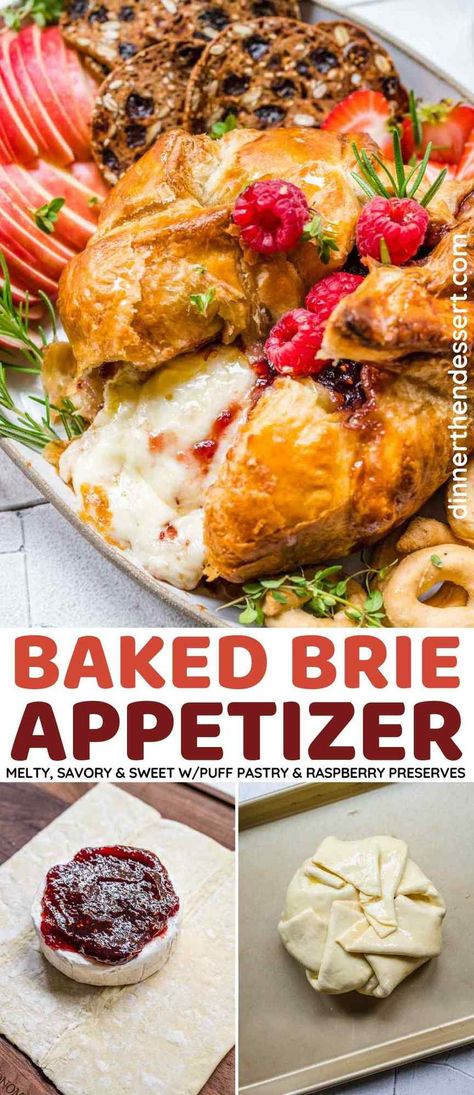 Puff Pastry App, Baked Brie Puff Pastry, Sandwiches Vegetarian, Brie Cheese Recipes, Baked Brie Appetizer, Brie Cranberry, Baked Brie Recipes, Cranberry Baking, Brie Puff Pastry