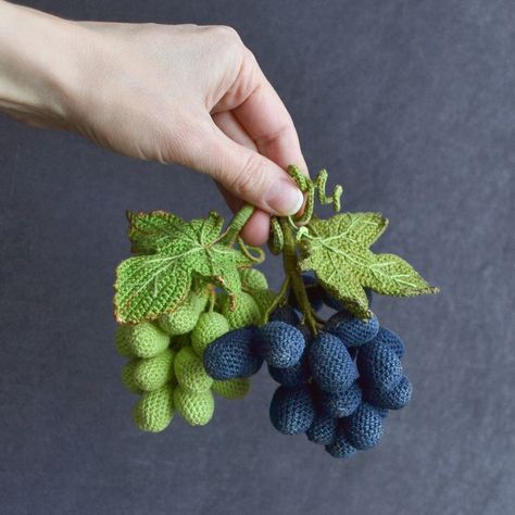 Grape Crochet Pattern Bunch of Grapes Crochet Pattern Grapes | Etsy Grapes Crochet, Grape Crochet, Bunch Of Grapes, Micro Crochet, Irish Crochet Dress, Food Patterns, Toy Ideas, Crochet Food, Grape Bunch