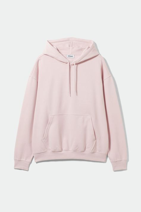 An oversized hoodie you won't want to take off, made from an ultra soft cotton  and recycled polyester fleece jersey. It has a slouchy look with dropped shoulders, a kangaroo pocket and a big roomy hood.Size M measures 140 cm in chest circumference, 74 cm in length and 61 cm in sleeve length. Pink Hoodie Outfit, Pastel Hoodie, Light Pink Hoodie, Hoodie Png, Hoodie Collection, French Terry Hoodie, Zara Sweater, Sweatshirts Online, Oversized Hoodie