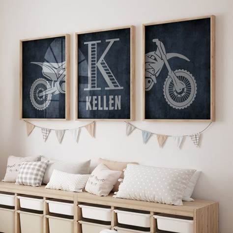 Dirt Bike Room Decor, Dirt Bike Themed Bedroom, Dirt Bike Room For Boys, Dirtbike Nursery Ideas, Dirt Bike Bedroom Ideas Boys, Dirt Bike Nursery Baby Boy, Motocross Nursery, Dirt Bike Nursery, Dirt Bike Bedroom