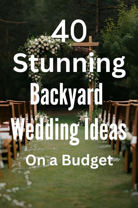 Dreaming of an elegant backyard wedding without the hefty price tag? These unique backyard wedding ideas will help you create an event that’s as elegant as it is affordable! Transform your space into the Perfect Backyard wedding venue with gorgeous touches and Rustic Wedding Decorations that exude charm. From breathtakingly beautiful setups to elegant backyard wedding ideas on a budget, this guide has everything you need to plan a show-stopping day. Who says a Frugal Wedding can’t feel luxurious?

Ready to plan the ultimate Wedding On A Budget that looks straight out of a magazine? Read the full article now and get inspired! Pergola Decor For Wedding, Wedding At House Ideas, Wedding For 30 Guests, Wedding Under Tree Decoration, Unique Wedding Entrance Ideas, Planning A Wedding On A Budget, Unique Backyard Wedding Ideas, Pond Wedding Ideas, Barn Wedding Ideas On A Budget