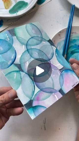 Abstract Watercolor Tutorial, Abstract Watercolor Paintings Tutorials, Simple Watercolor Flowers, Abstract Art Tutorial, Illustrator Artwork, Illustration Botanical, Learn Watercolor Painting, Art Journal Tutorial, Bubble Painting