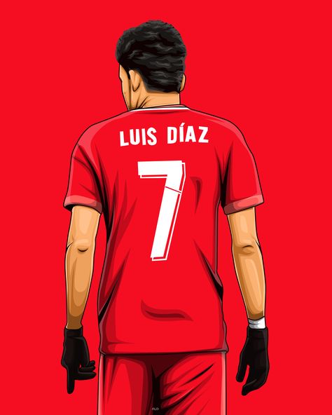 Football Drawings, Liverpool Art, Ronaldo Portugal, Luis Diaz, Cristiano Ronaldo Portugal, Football Artwork, Football Drawing, Soccer Art, Soccer Workouts