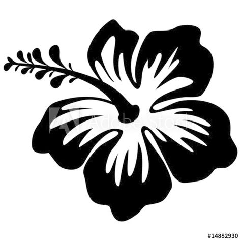 Hibiscus Silhouette, Hibiscus Flower Sticker, Hibiscus Drawing, Frida Art, Cricut Expression, Flower Silhouette, Glass Engraving, Flower Wall Decals, Flower Stencil