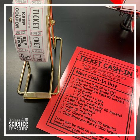 Ticket Rewards For Classroom, Reward Systems For Middle School, Raffle Ticket Classroom Management, Ticket Behavior System Classroom, High School Classroom Rewards, Ticket Reward System For Classroom, Ticket System In Classroom, Classroom Reward System Middle School, Speeding Ticket Classroom