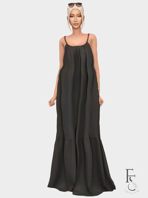 Sims 4 Summer Outfit, Sims 4 Sundress Cc, Sims 4 Maxi Dress, Summer Cc Sims 4, Sims 4 Summer Dress, Sims 4 Cc Summer Clothes, Sims 4 Cc Aesthetic, Styling Sweatpants, Aesthetic Lookbook