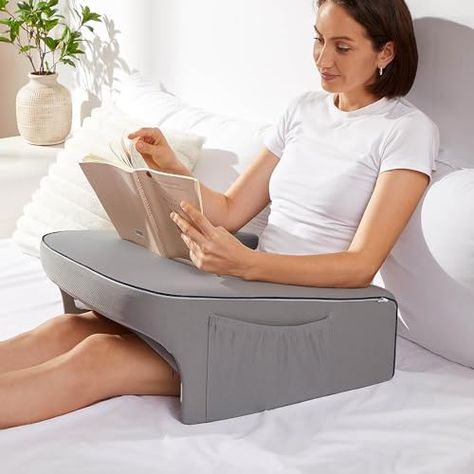 Desk Pillow, Bed Reading Pillow, Reading Pillow With Arms, Gaming Pillow, Laptop Stand Bed, Husband Pillow, Laptop Desk For Bed, Pillow For Bed, Bed Rest Pillow