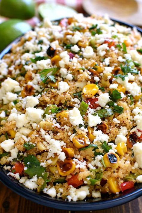 Quinoa Side, Composting Tips, Pantry Mixes, Quinoa Side Dish, Corn Quinoa, Rice Salads, Mexican Quinoa Salad, Mexican Street Corn Recipe, Street Corn Recipe