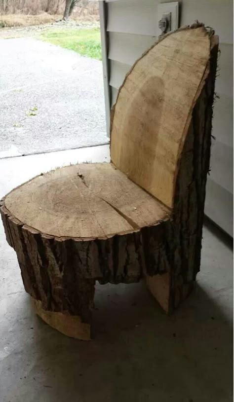 Perfect Timber Bench Seat, Log Chairs, Tre Kunst, Tree Furniture, Into The Wood, Farm Tables, Log Furniture, Wood Logs, Diy Holz