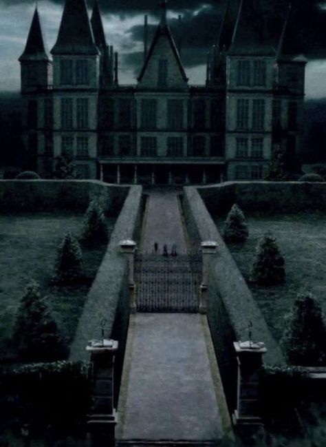 Malfoy Manor Creepy Castle, Paradis Sombre, Malfoy Family, Green Academia, Harry Potter Wall, Draco Malfoy Aesthetic, Slytherin Pride, Images Harry Potter, Dark Green Aesthetic