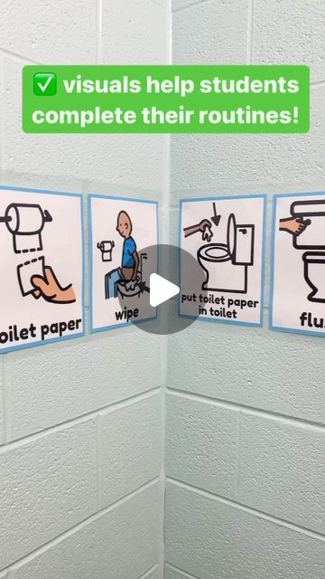 PreK, Kindergarten & Special Education Resources on Instagram: "Do you have students who could benefit from sequencing posters and visual aids in the bathroom? Choose from full size posters or a low prep, one pager made with @goboardmaker PCS. Want to try them out? Comment below and I’ll send you a DM with the direct link! 🙂   PCS and Boardmaker are trademarks of Tobii Dynavox LLC. All rights reserved. Used with permission.  #specialeducation  #specialed  #sped  #preschoolclassroom  #kindergartenclassroom  #autismclassroom  #toilettraining  #ecse" Kindergarten Special Education, One Pager, Special Education Resources, Visual Aids, Toilet Training, Fine Motor Activities, Motor Activities, Preschool Classroom, Classroom Posters