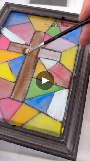 Easy stained glass craft! 🎨#stainedglass #easycrafts #springcrafts #easterdiy #eastercrafts | Emily Seilhamer Art | Emily Seilhamer Art · Original audio Vbs 2024 Craft Ideas, Crafts For Bible School, Christian Crafts For Kids Easy, Stained Glass Craft, Dollar Tree Frames, Kids Christmas Crafts Easy, Sister Crafts, Godly Play, Secret Sister