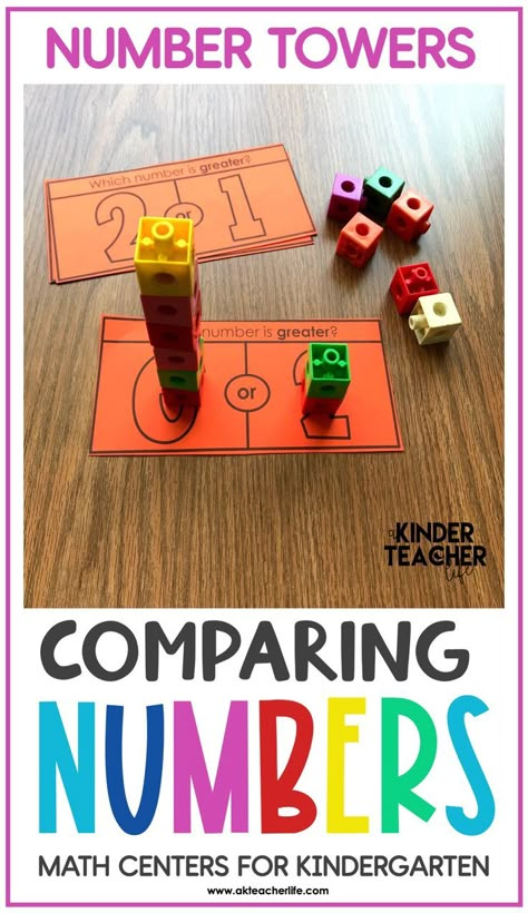 Numbers Activities For Kindergarten, Comparing Numbers Activities, Number Activities Kindergarten, Comparing Numbers Kindergarten, More Than Less Than, Kinder Math Centers, Numbers Activities, Compare Numbers, Kindergarten Math Games