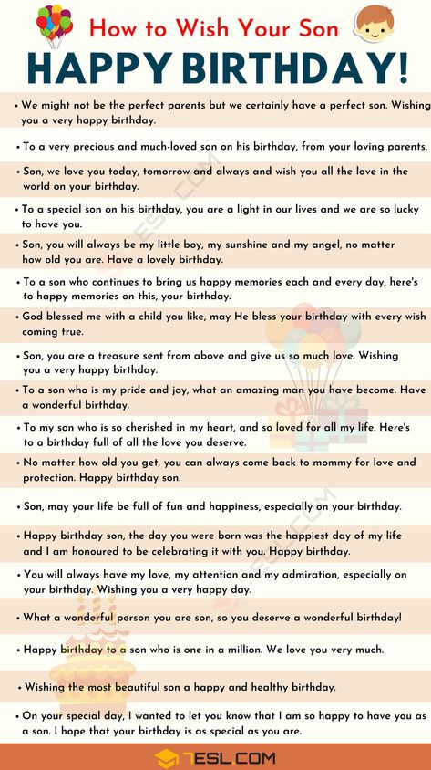 Happy Birthday Son: 35+ Meaningful and Funny Birthday Wishes for Son 2 Message For First Birthday, Birthday Captions For Son From Mom, First Birthday Message For Son, First Birthday Wishes For Son, Birthday Wishes Son Boys, Bday Wishes For Son, To My Son On His Birthday, Birthday Wishes For Little Boy, Birthday Wishes For Son From Mom