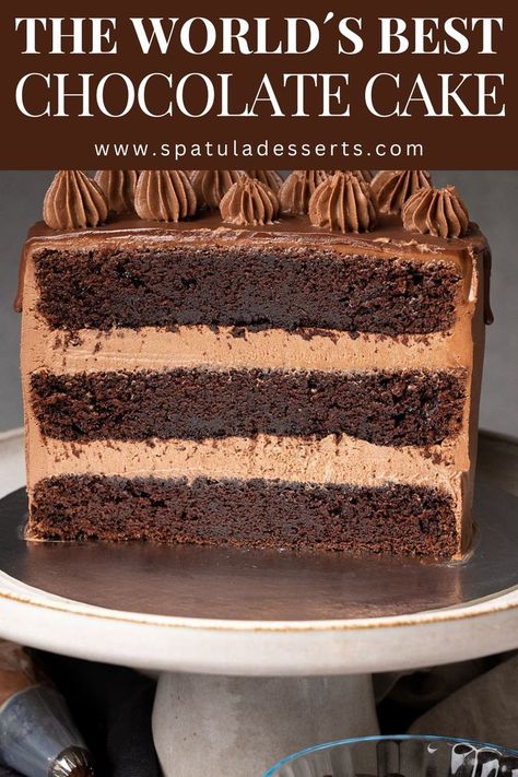 Perfect Chocolate Cake 4 Layer Chocolate Cake, 6 Layer Cake, 3 Layers Cake, 3 Layer Chocolate Cake, Whipped Ganache Frosting, Three Layer Cake, Triple Layer Chocolate Cake, Chocolate Cake Video, 3 Layer Cake