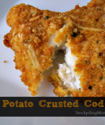 Potato Crusted Cod Recipe Potato Crusted Cod, Crusted Cod, Mango Salsa Salmon, Cod Recipe, Cod Recipes, Water Food, Seafood Dinner, Food Heaven, Food Board