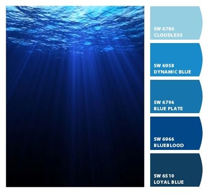 Deep Sea Colour Palette, Dark Sea Color Palette, Sea Pallet Color, Sea Pallette, Deep Blue Sea Aesthetic, Deep Sea Color Palette, Ocean Color Palette, Beach Color Palettes, Entrance Kitchen