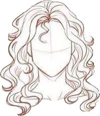 Curly Hairstyles Sketch, Long Curly Hair Drawing, How To Draw Wavy Hair, Curly Hair Drawing Reference, Wavy Hair Drawing, Draw Curly Hair, Character Tips, Soft Waves Hair, Messy Curly Hair