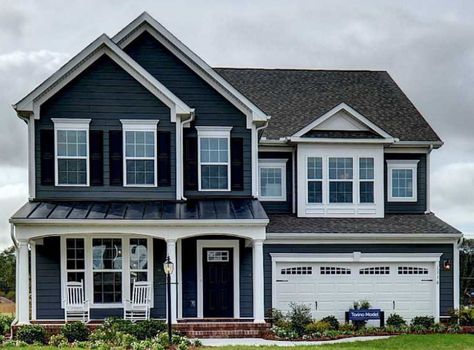 Maryland Houses, Maryland Homes, Exterior Siding Colors, Gray House Exterior, Coastal North Carolina, Ryan Homes, Gray House, Homes Exterior, Exterior House Paint Color Combinations