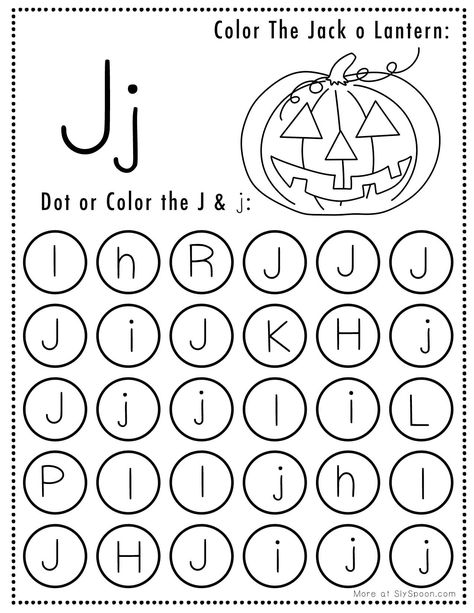 Letter J Activities, Letter J Crafts, J Dot, Free Alphabet Printables, Preschool Worksheets Free Printables, Alphabet Practice Worksheets, J Craft, Dot Marker Activities, Abc Worksheets