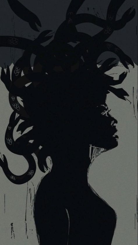 Black Feminine Wallpaper, Black Medusa Wallpaper, Medusa Profile Pic, Madussa Wallpaper, Medusa Wallpaper Iphone, Medusa Lockscreen, Medusa Aesthetic Wallpaper, Medusa Background, Medusa Pfp