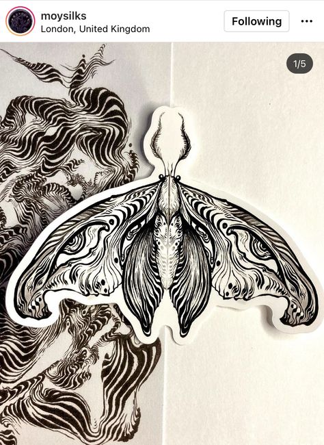 Illustrative Nature Tattoo, Moth Drawing, Moth Tattoo Design, Gothic Tattoos, Moth Illustration, Moth Design, Moth Tattoo, Asian Tattoos, Gothic Tattoo