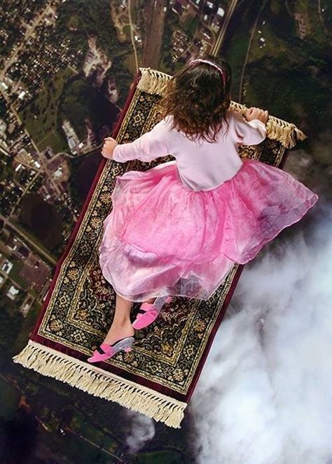 Girl on magic carpet ride above skyline art Fairy Tale Images, Magic Carpet Ride, Aladdin Princess, Flying Carpet, Elves And Fairies, Inspiring Photos, Aladdin And Jasmine, Into The Night, Skyline Art