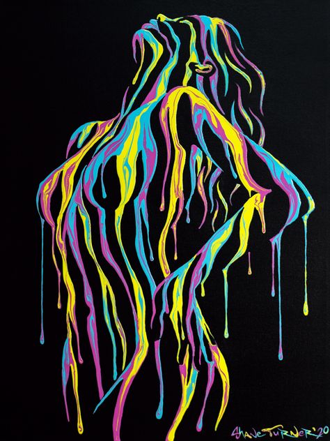 Drip Art, Fat Flush, Posca Art, Neon Painting, Drip Painting, Neon Art, Acrylic Painting On Canvas, Painting Art Projects, Diy Art Painting