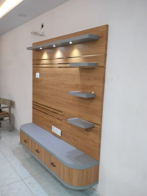 Simple Tv Unit, Simple Tv Unit Design, Wall Unit Design, Tv Unite, Simple False Ceiling, Lcd Panel Design, Kitchen Ceiling Design, Simple False Ceiling Design, Simple Bed Designs