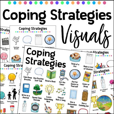 Coping Strategies Resources - The Pathway 2 Success Diy Coping Skills, Classroom Decor Calming, Dealing With Frustration, Coping Skills Activities, Visual Strategy, Music Practice, Think Happy Thoughts, Positive Self Talk, Self Regulation