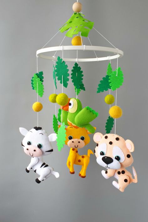 Cloud Mobile Nursery, Safari Baby Mobile, Nursery Safari, Mobile Safari, Cloud Mobile, Cot Mobile, Mobile Nursery, Jungle Baby