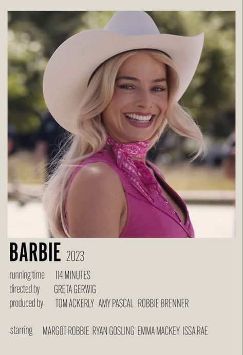 Barbie Polaroid, Greta Gerwig Barbie, Greta Gerwig Movies, Movie Poster Polaroid, Barbie Movie Poster, Directed By Greta Gerwig, 2023 Minimalist, Poster Polaroid, Romcom Movies