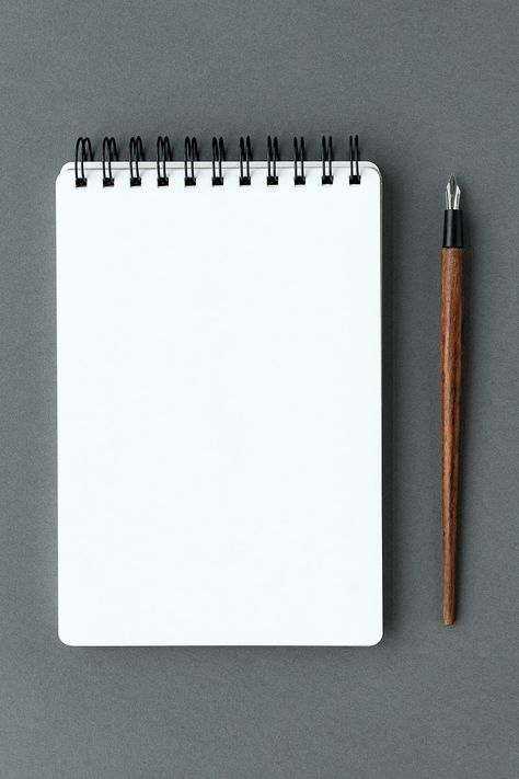 Blank plain white notebook with a fountain pen | premium image by rawpixel.com / Ake Write On Pictures, Empty Book, White Notebook, Writing Paper Printable Stationery, Writing Paper Printable, Academic Excellence, Photo Art Frame, Instagram Frame Template, Framed Wallpaper