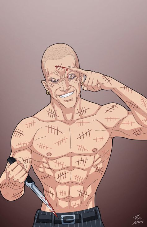 zsasz Earth 27, Victor Zsasz, Phil Cho, Comic Villains, Univers Dc, Dc Villains, Batman Wallpaper, Arte Dc Comics, Batman Universe