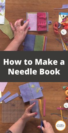 Needle Holders Sewing, Embroidered Needle Case, Needlecase Needle Book, Handmade Needle Book, Needle Cases Ideas, Felt Needle Case, Embroidered Needle Book, How To Make A Needle Book, Needle Books Ideas