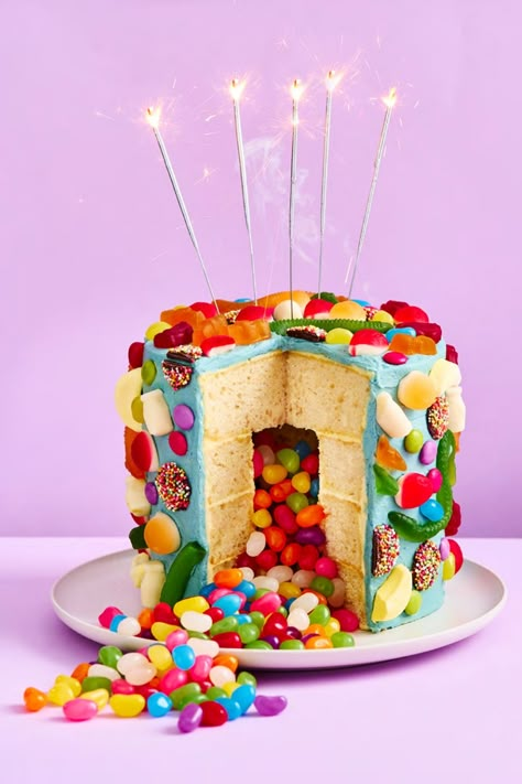 Allen's has teamed up with The Australian Women's Weekly to create a cookbook filled with hacks and decorating ideas. | Better Homes and Gardens Lolly Cake, Create A Cookbook, British Desserts, Cake Hacks, Train Cake, 3rd Birthday Cakes, Mud Cake, Childrens Birthday Cakes, Birthday Cake Kids